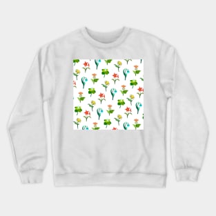 Mondstadt Flowers Print (White) Crewneck Sweatshirt